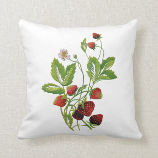 Imitate bestickt Strawberry Pillow Kissen
