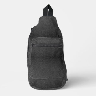 Imitate Black Leather Crossbody Bag
