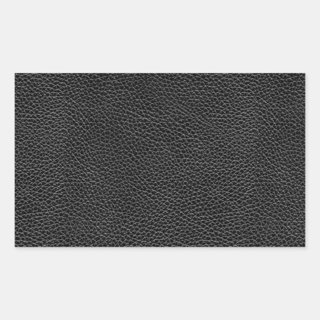 Imitate Black Leather Rechteckiger Aufkleber (Vorderseite)