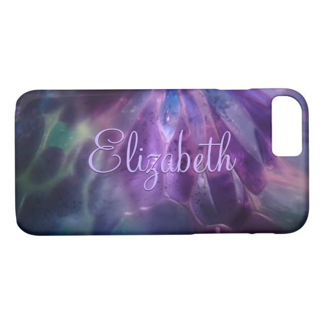 Imitate Blasglas-Individuelle Name Case-Mate iPhone Hülle (Rückseite (Horizontal))