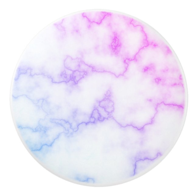 Imitate Blau Rosa und Lila Marmor Keramikknauf (Vorderseite)