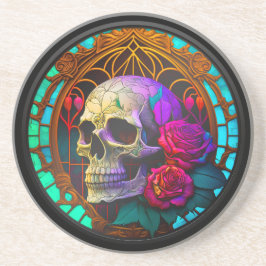 Imitate Bleiglas Schädel Getränkeuntersetzer