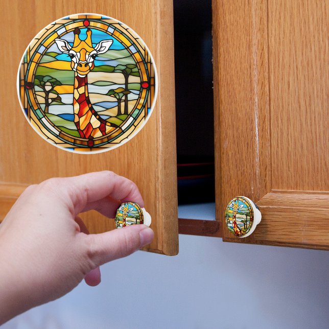 Imitate Bleiglass Giraffe Keramikknauf (Von Creator hochgeladen)