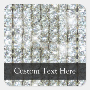 Imitate Bling Quadratischer Aufkleber
