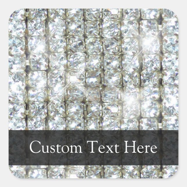 Imitate Bling Quadratischer Aufkleber (Vorderseite)