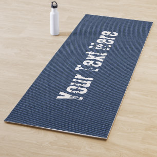 Imitate Blue Denim Fabric Yoga Mat mit benutzerdef Yogamatte