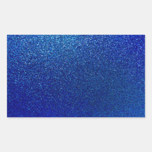 Imitate Blue Glitzer Hintergrund Sparkle Textur Rechteckiger Aufkleber
