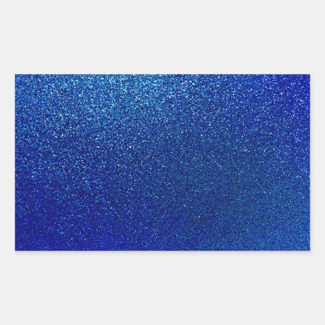 Imitate Blue Glitzer Hintergrund Sparkle Textur Rechteckiger Aufkleber (Vorderseite)
