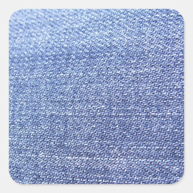 Imitate Blue Jeans Background Quadratischer Aufkleber (Vorderseite)