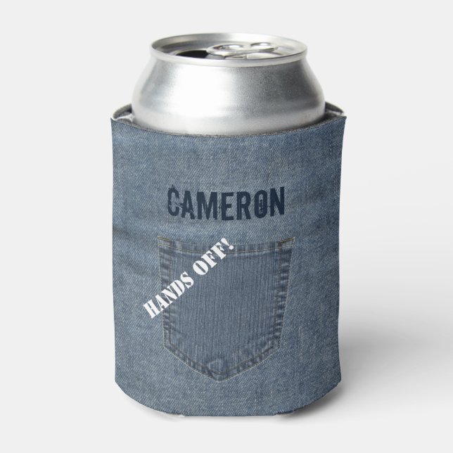 Imitate Blue Jeans Denim Can Cooler Personalisiert Dosenkühler (Kanne Vorderseite)