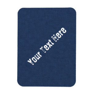 Imitate Blue Jeans Fabric Custom Text Magnet