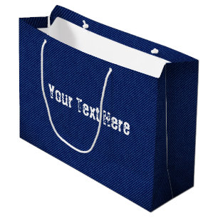 Imitate Blue Jeans Geschenktasche mit benutzerdefi Große Geschenktüte