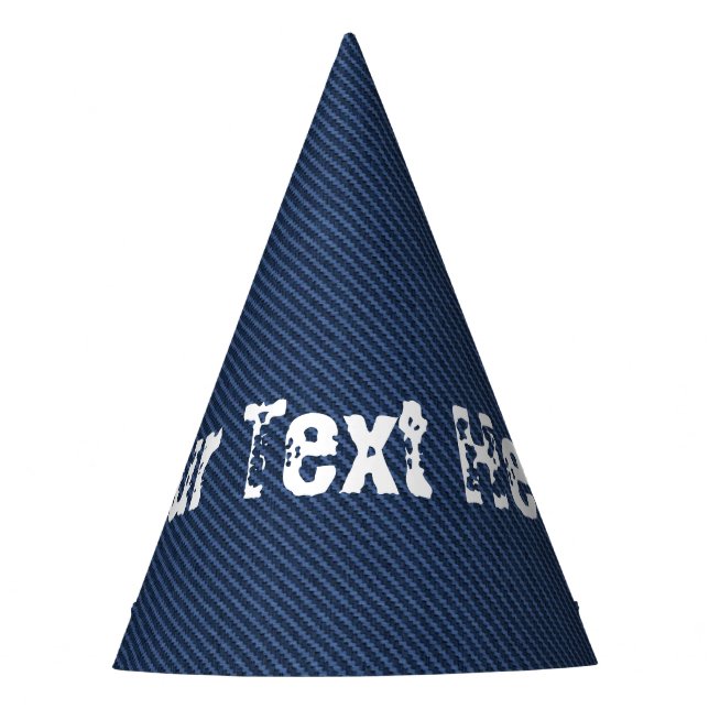 Imitate Blue Jeans Party Hat mit benutzerdefiniert Partyhütchen (Vorderseite)