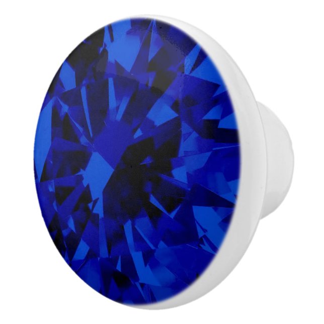 Imitate Blue Sapphire Print Keramik Round Pull Keramikknauf (Rechts)