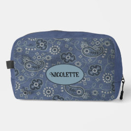 Imitate Blue Suede und Western Blue Paisley Waschbeutel