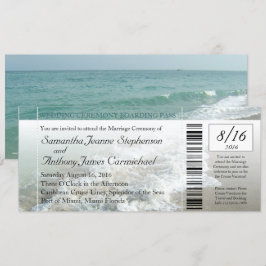 Imitate Boarding Pass Beach Hochzeitsticket Einlad Einladung