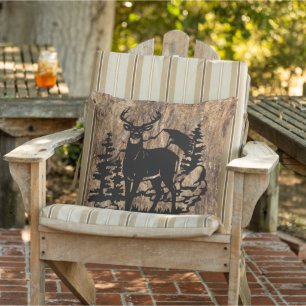 Imitate brauner Baum Barke Textur Look Muster Kissen