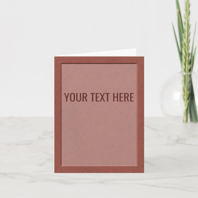 Imitate braunes Leder Textur Leder Leere Räume Ankündigung (Vorderseite)