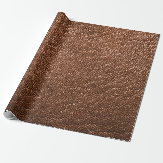 Imitate Brown Animal Leather Print Geschenkpapier (Ungerollt)