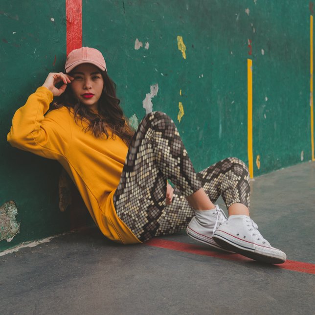 Imitate Brown Beige Snakeskin Edgy Leggings (Von Creator hochgeladen)