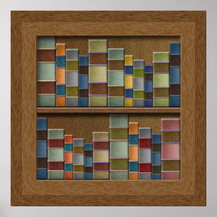 Imitate Buchstäbchen-Unterschlupf Poster