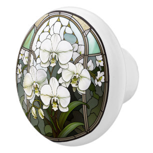 Imitate Buntglas Löwe Keramik Blume Keramikknauf