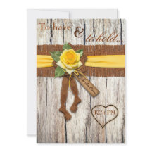 IMITATE Burlap, Holz, Gelbe Rose Hochzeitsempfang