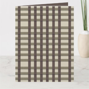 Imitate Burlap Kariert Design- Country Taupe Set Karte