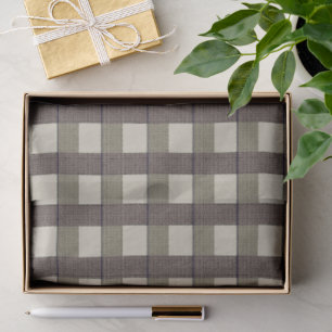 Imitate Burlap Kariert Design- Country Taupe Set Seidenpapier
