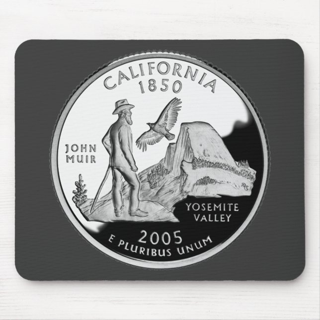 Imitate California Staat Quarter Yosemite Valle Mu Mousepad (Vorne)