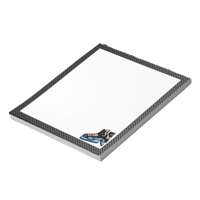 Imitate Carbon Fiber Hockey-Skate Notizblock (Rotiert)