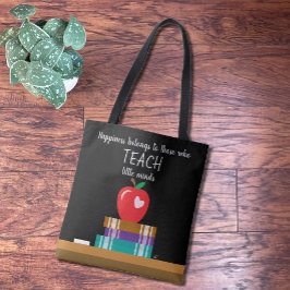 Imitate Chalkboard Lehrerin Tote Tasche mit Zitat