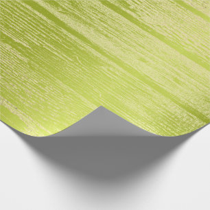 Imitate Champaigne Gold Wood Shabby Lime Green Geschenkpapier