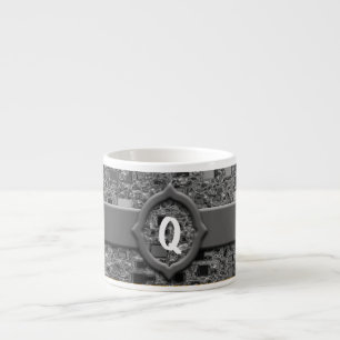 Imitate Chrome Mini Box Design & Monogram Espressotasse