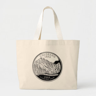 Imitate Colorado Staat Quarter Rocky Mountains Bäu Jumbo Stoffbeutel