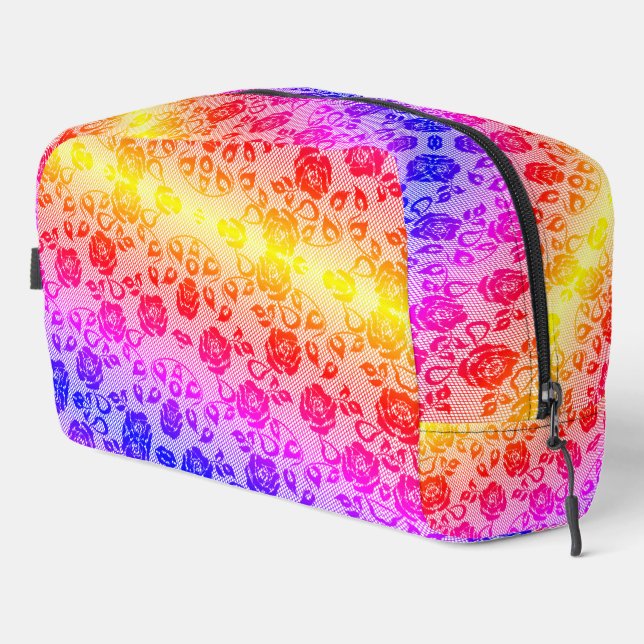 Imitate Colorful Lace Fishnet Waschbeutel (Rechte Ecke)