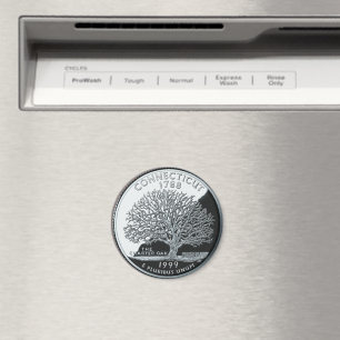 Imitate Connecticut Staat Quarter Charterbaum Magnet