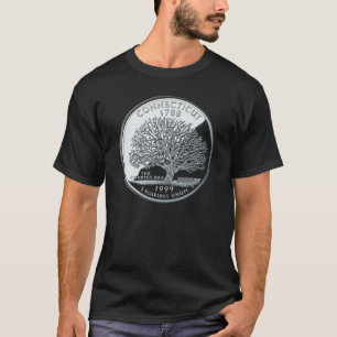 Imitate Connecticut Staat Quarter Charterbaum T-Shirt