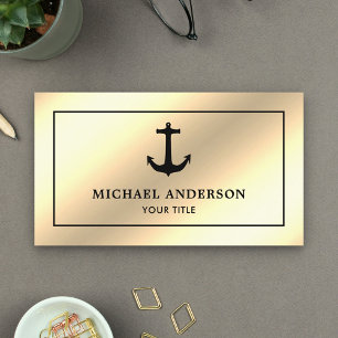 Imitate Cream Gold Foil Schwarzer Wasserhahn Visitenkarte