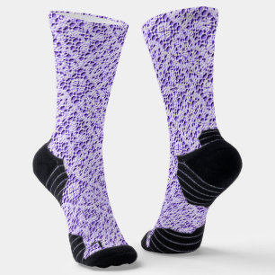 Imitate Crochet Mauve Socken
