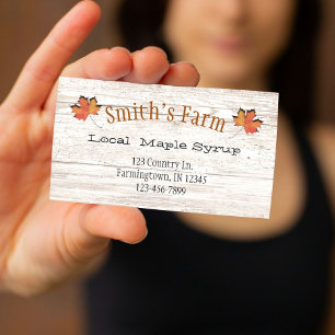Imitate Cutout Ahornleaf Ahornsirup Business Card Visitenkarte