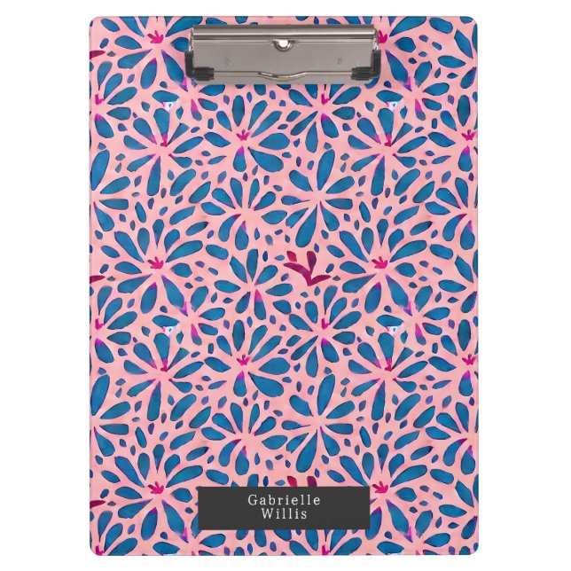 Imitate Cutouts Wasserfarbe Boho Folk Kunst Inspir Klemmbrett (Vorderseite)