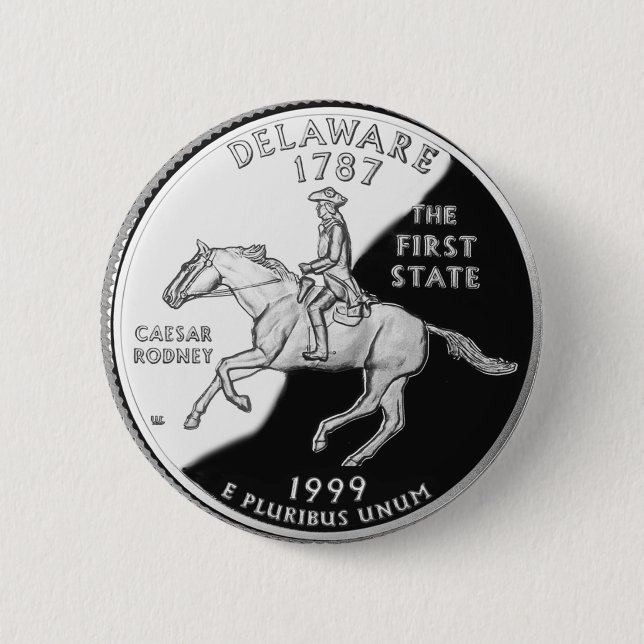 Imitate Delaware Staat Quarter Button (Vorderseite)