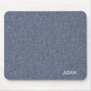 Imitate Denim Texture Navy Blue Mousepad