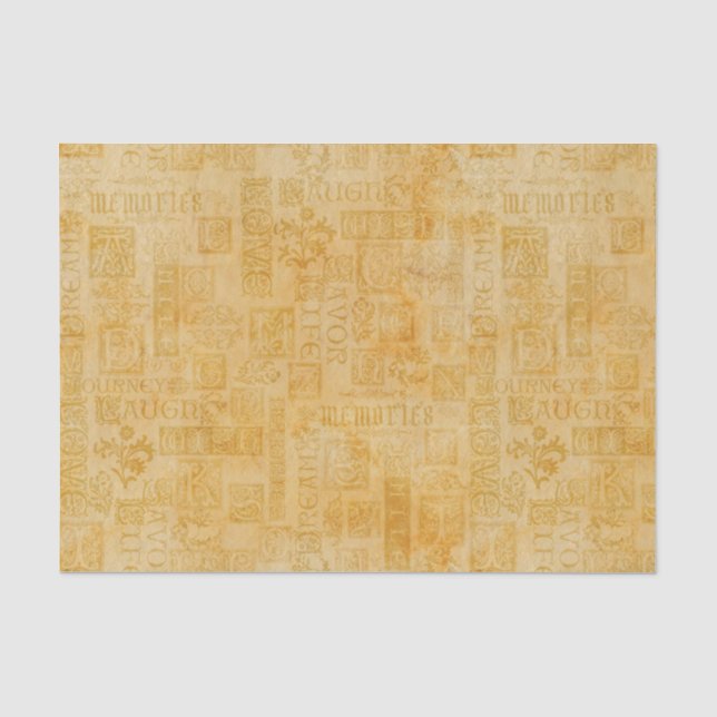 Imitate der Inspirationsquelle Geblüht Gold Seidenpapier (Vorderseite)