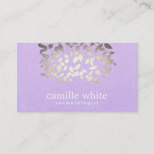 Imitate der Kosmetologie Foil Blätter Lavender Lin Visitenkarte