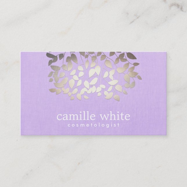 Imitate der Kosmetologie Foil Blätter Lavender Lin Visitenkarte (Vorderseite)