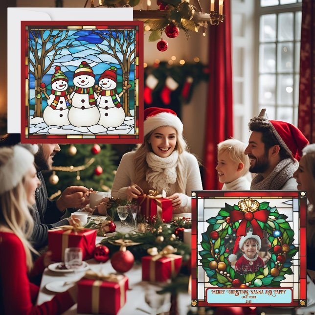 Imitate der Snowman-Familie aus festem Glas (Von Creator hochgeladen)