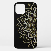 Imitate Diamanten Textur Mandala Goldakzent