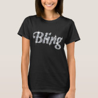 Imitate Diamond Bling Design T - Shirt